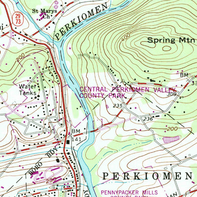 United States Geological Survey Perkiomenville, PA (1992, 24000-Scale) digital map