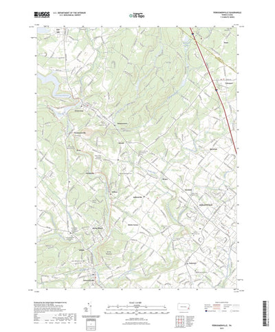 United States Geological Survey Perkiomenville, PA (2023, 24000-Scale) digital map