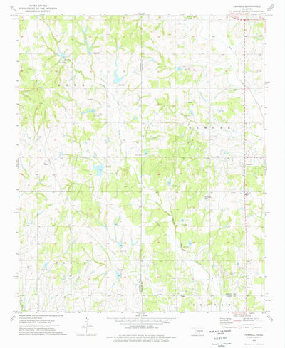 United States Geological Survey Pernell, OK (1974, 24000-Scale) digital map