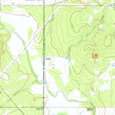 United States Geological Survey Pernell, OK (1974, 24000-Scale) digital map