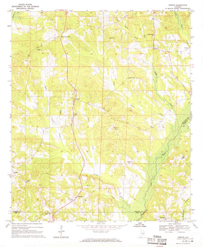 United States Geological Survey Perote, AL (1968, 24000-Scale) digital map
