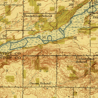 United States Geological Survey Perrinton, MI (1918, 62500-Scale) digital map