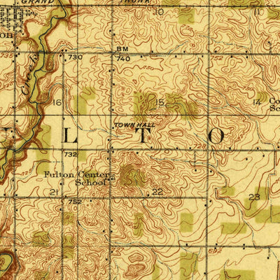 United States Geological Survey Perrinton, MI (1918, 62500-Scale) digital map