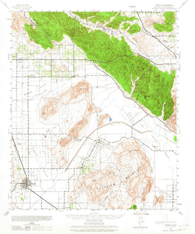 United States Geological Survey Perris, CA (1942, 62500-Scale) digital map