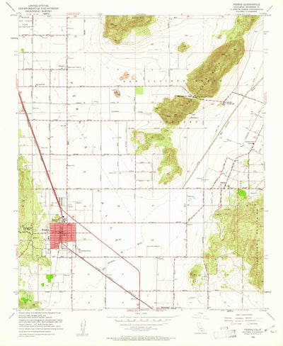 United States Geological Survey Perris, CA (1953, 24000-Scale) digital map
