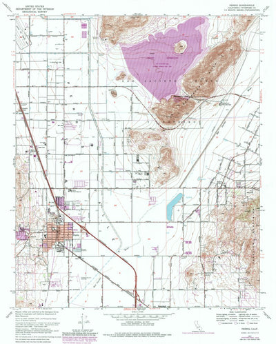 United States Geological Survey Perris, CA (1967, 24000-Scale) digital map