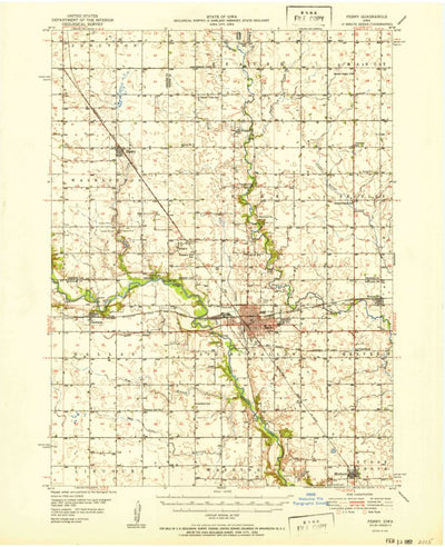 United States Geological Survey Perry, IA (1951, 62500-Scale) digital map