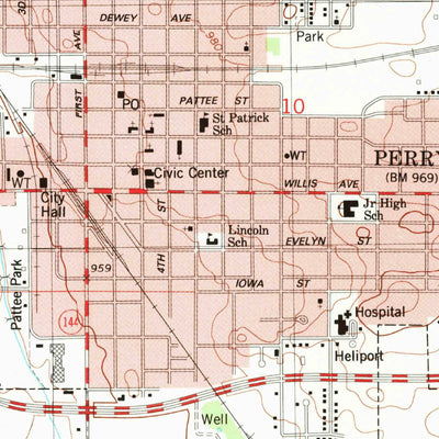 United States Geological Survey Perry, IA (1982, 24000-Scale) digital map