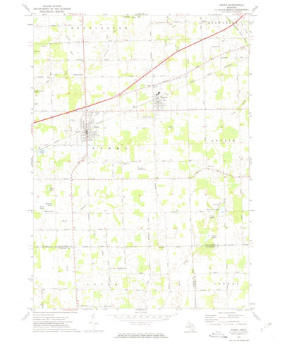 United States Geological Survey Perry, MI (1972, 24000-Scale) digital map