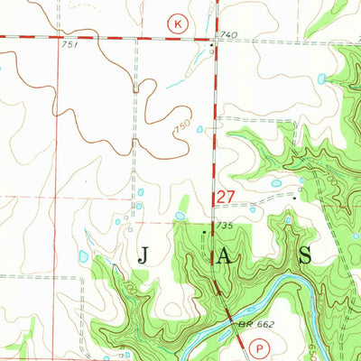 United States Geological Survey Perry NE, MO (1973, 24000-Scale) digital map