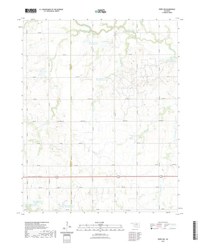 United States Geological Survey Perry NW, OK (2022, 24000-Scale) digital map