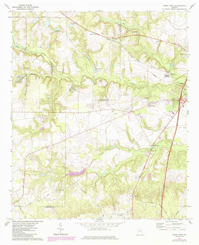 United States Geological Survey Perry West, GA (1972, 24000-Scale) digital map