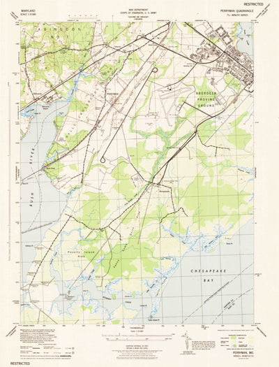 United States Geological Survey Perryman, MD (1944, 31680-Scale) digital map