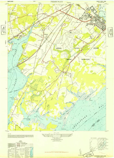 United States Geological Survey Perryman, MD (1948, 24000-Scale) digital map