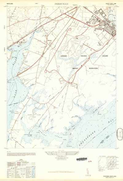 United States Geological Survey Perryman, MD (1949, 24000-Scale) digital map