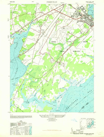 United States Geological Survey Perryman, MD (1968, 24000-Scale) digital map