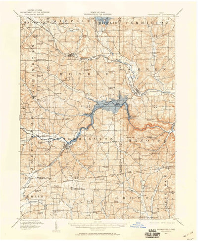 United States Geological Survey Perrysville, OH (1912, 62500-Scale) digital map