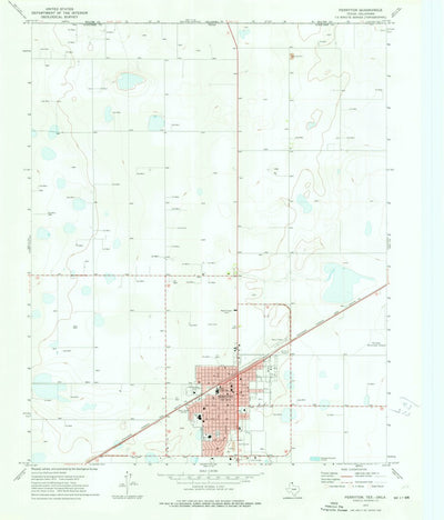 United States Geological Survey Perryton, TX-OK (1973, 24000-Scale) digital map