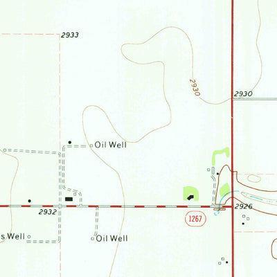 United States Geological Survey Perryton, TX-OK (1973, 24000-Scale) digital map