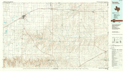 United States Geological Survey Perryton, TX-OK (1986, 100000-Scale) digital map