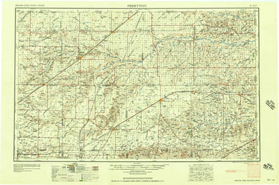 United States Geological Survey Perryton, TX-OK-KS (1958, 250000-Scale) digital map