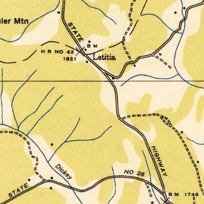 United States Geological Survey Persimmon Creek, NC (1934, 24000-Scale) digital map