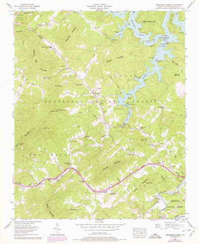 United States Geological Survey Persimmon Creek, NC (1957, 24000-Scale) digital map