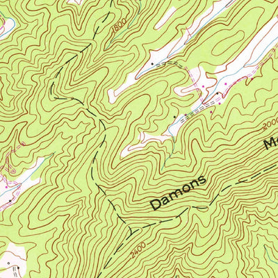 United States Geological Survey Persimmon Creek, NC (1957, 24000-Scale) digital map