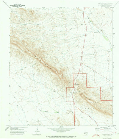 United States Geological Survey Persimmon Gap, TX (1971, 24000-Scale) digital map