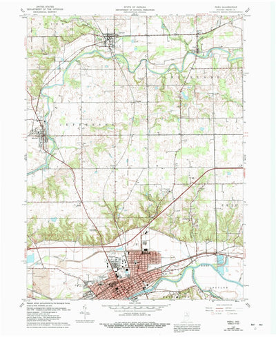 United States Geological Survey Peru, IN (1960, 24000-Scale) digital map