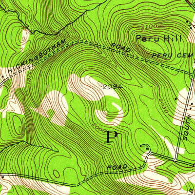 United States Geological Survey Peru, MA (1945, 24000-Scale) digital map