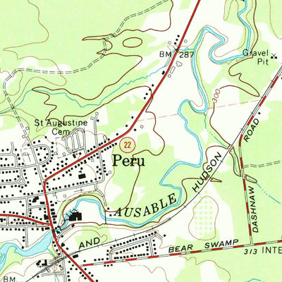 United States Geological Survey Peru, NY (1966, 24000-Scale) digital map