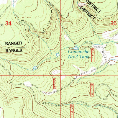 United States Geological Survey Petaca Peak, NM (1995, 24000-Scale) digital map