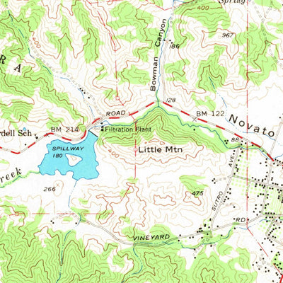 United States Geological Survey Petaluma, CA (1954, 62500-Scale) digital map