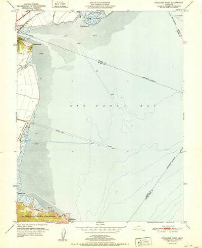United States Geological Survey Petaluma Point, CA (1951, 24000-Scale) digital map