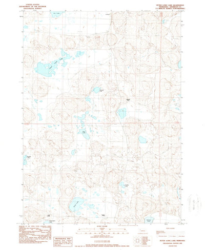 United States Geological Survey Peter Long Lake, NE (1989, 24000-Scale) digital map