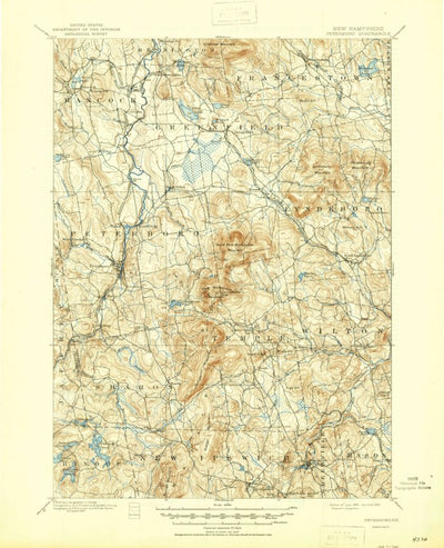 United States Geological Survey Peterborough, NH (1900, 62500-Scale) digital map