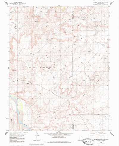 United States Geological Survey Peters Nipple, UT-CO (1985, 24000-Scale) digital map