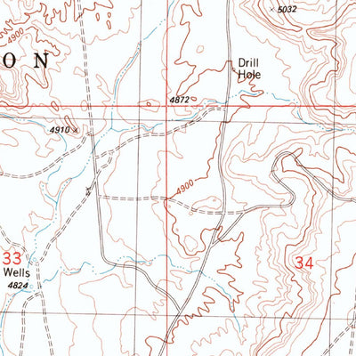 United States Geological Survey Peters Nipple, UT-CO (1985, 24000-Scale) digital map