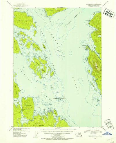 United States Geological Survey Petersburg A-3, AK (1953, 63360-Scale) digital map