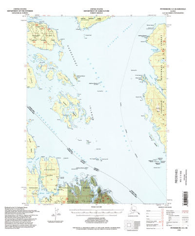 United States Geological Survey Petersburg A-3, AK (1994, 63360-Scale) digital map