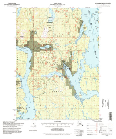 United States Geological Survey Petersburg A-4, AK (1994, 63360-Scale) digital map