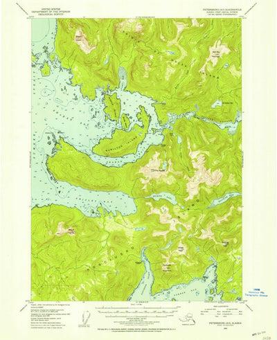 United States Geological Survey Petersburg A-5, AK (1953, 63360-Scale) digital map