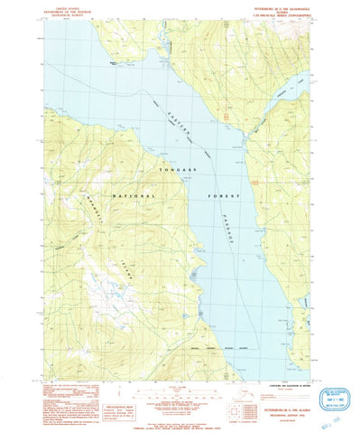 United States Geological Survey Petersburg B-1 NW, AK (1992, 25000-Scale) digital map