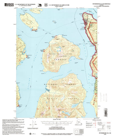 United States Geological Survey Petersburg B-2, AK (1995, 63360-Scale) digital map