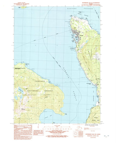 United States Geological Survey Petersburg B-2 NE, AK (1992, 25000-Scale) digital map