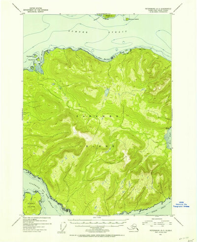 United States Geological Survey Petersburg B-3, AK (1951, 63360-Scale) digital map