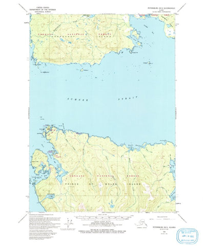 United States Geological Survey Petersburg B-5, AK (1949, 63360-Scale) digital map