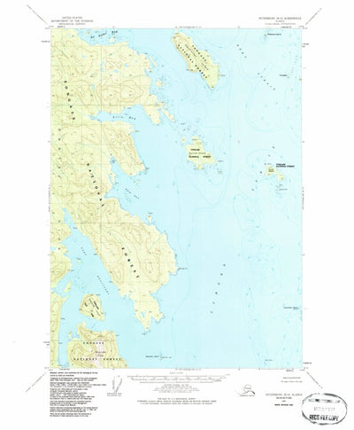 United States Geological Survey Petersburg B-6, AK (1951, 63360-Scale) digital map