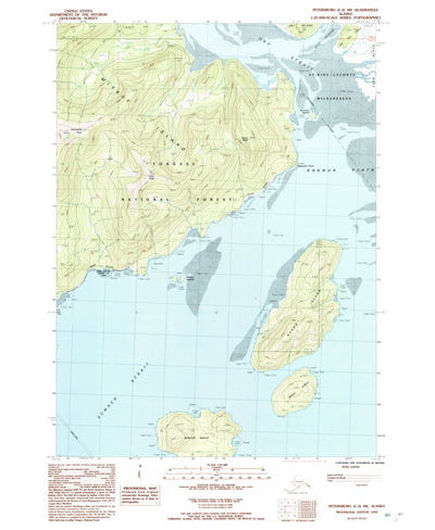 United States Geological Survey Petersburg C-2 SW, AK (1992, 25000-Scale) digital map